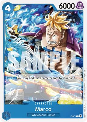 Marco (Two Legends Pre-Release) card from One Piece Promotion Cards