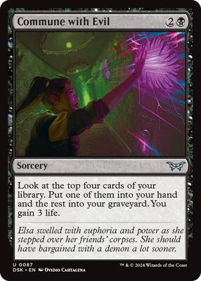 Commune with Evil card from Duskmourn: House of Horror