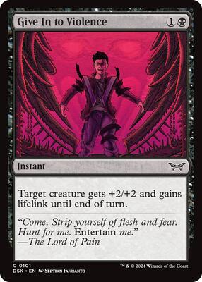 Give In to Violence card from Duskmourn: House of Horror