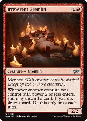 Irreverent Gremlin card from Duskmourn: House of Horror