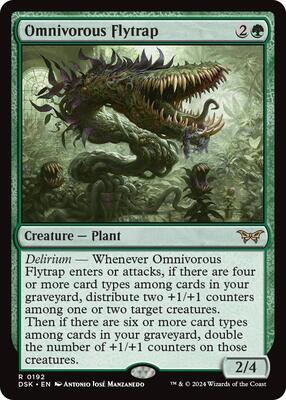Omnivorous Flytrap card from Duskmourn: House of Horror