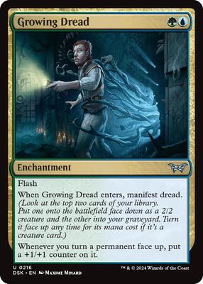 Growing Dread card from Duskmourn: House of Horror