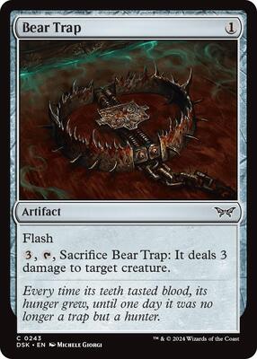 Bear Trap card from Duskmourn: House of Horror