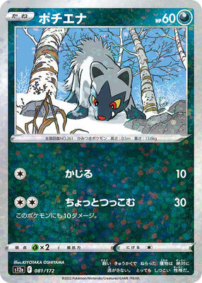 Poochyena - 081/172 (Mirror Holofoil) card from S12a: VSTAR Universe