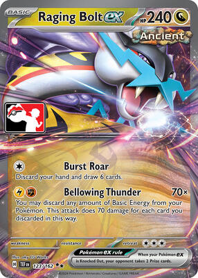 Raging Bolt ex - 123/162 (Wrong Image) card from Prize Pack Series Cards