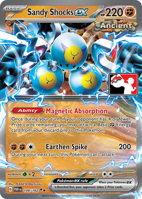 Sandy Shocks ex - 108/182 card from Prize Pack Series Cards