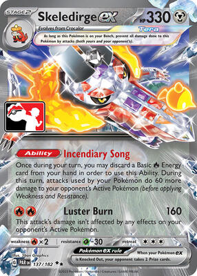 Skeledirge ex - 137 card from Prize Pack Series Cards