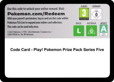 Code Card - Play! Pokemon Prize Pack Series Five card from Prize Pack Series Cards