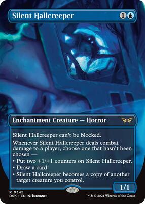 Silent Hallcreeper (Borderless) card from Duskmourn: House of Horror