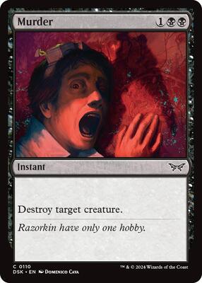 Murder card from Duskmourn: House of Horror