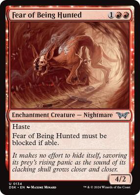 Fear of Being Hunted card from Duskmourn: House of Horror