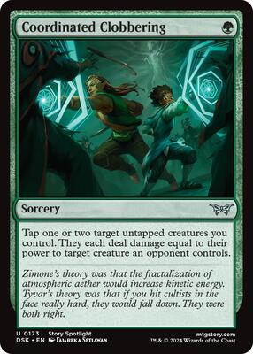 Coordinated Clobbering card from Duskmourn: House of Horror