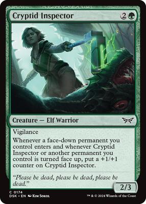 Cryptid Inspector card from Duskmourn: House of Horror