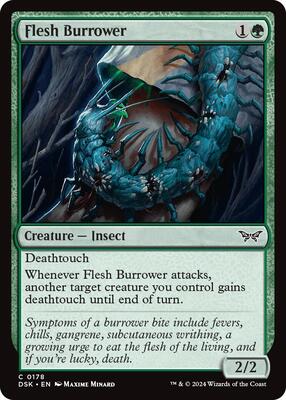 Flesh Burrower card from Duskmourn: House of Horror