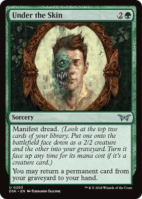 Under the Skin card from Duskmourn: House of Horror