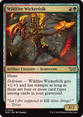 Wildfire Wickerfolk card from Duskmourn: House of Horror