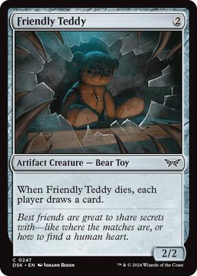 Friendly Teddy card from Duskmourn: House of Horror