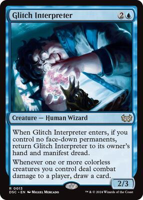 Glitch Interpreter card from Commander: Duskmourn: House of Horror