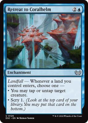 Retreat to Coralhelm card from Commander: Duskmourn: House of Horror