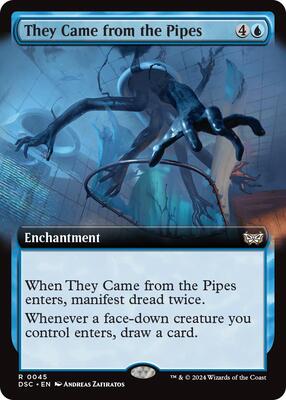 They Came from the Pipes (Extended Art) card from Commander: Duskmourn: House of Horror