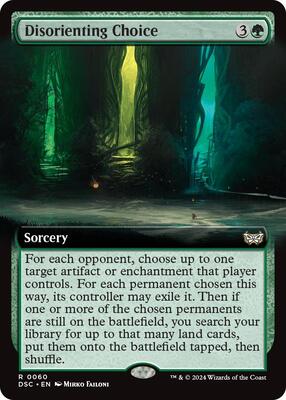 Disorienting Choice (Extended Art) card from Commander: Duskmourn: House of Horror