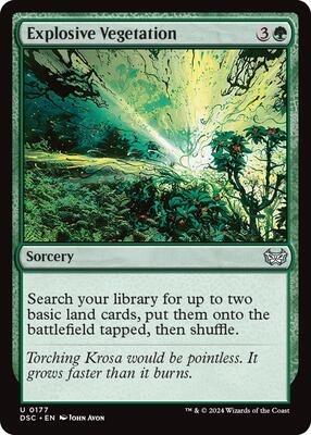 Explosive Vegetation card from Commander: Duskmourn: House of Horror