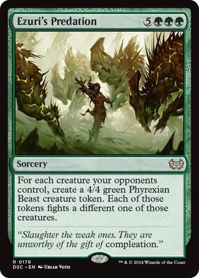 Ezuri's Predation card from Commander: Duskmourn: House of Horror