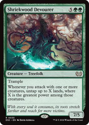 Shriekwood Devourer card from Commander: Duskmourn: House of Horror