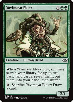 Yavimaya Elder card from Commander: Duskmourn: House of Horror