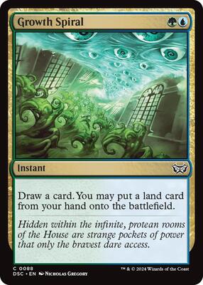 Growth Spiral card from Commander: Duskmourn: House of Horror
