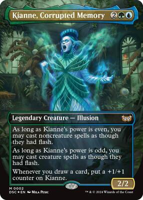 Kianne, Corrupted Memory (Borderless) card from Commander: Duskmourn: House of Horror