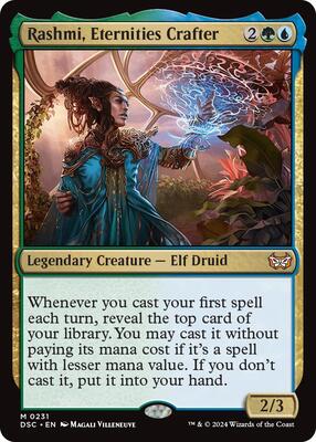 Rashmi, Eternities Crafter card from Commander: Duskmourn: House of Horror
