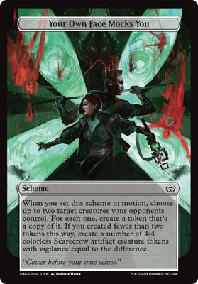 Your Own Face Mocks You (Full Art) card from Archenemy: Duskmourn