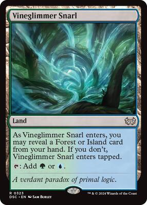 Vineglimmer Snarl card from Commander: Duskmourn: House of Horror