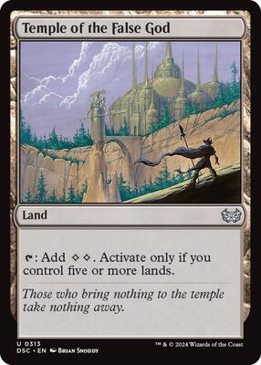 Temple of the False God card from Commander: Duskmourn: House of Horror
