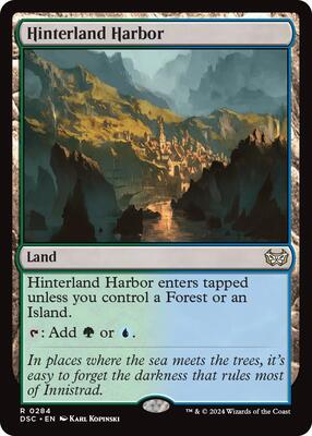 Hinterland Harbor card from Commander: Duskmourn: House of Horror