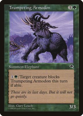 Trumpeting Armodon card from Tempest