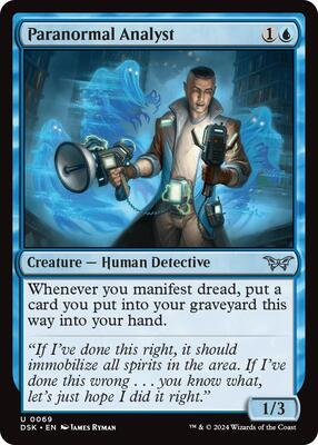 Paranormal Analyst card from Duskmourn: House of Horror