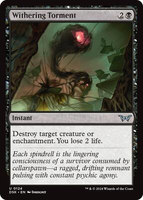 Withering Torment card from Duskmourn: House of Horror