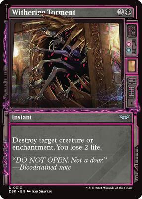 Withering Torment (Showcase) card from Duskmourn: House of Horror