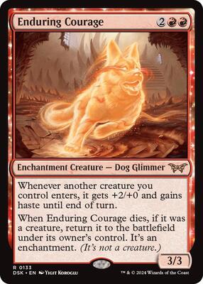 Enduring Courage card from Duskmourn: House of Horror