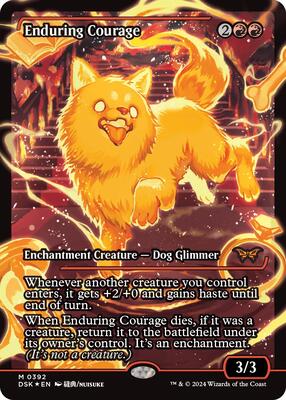 Enduring Courage (Showcase) card from Duskmourn: House of Horror