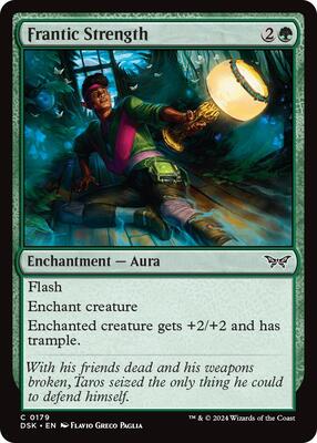 Frantic Strength card from Duskmourn: House of Horror