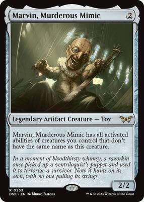 Marvin, Murderous Mimic card from Duskmourn: House of Horror