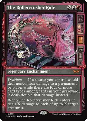 The Rollercrusher Ride (Showcase) card from Duskmourn: House of Horror