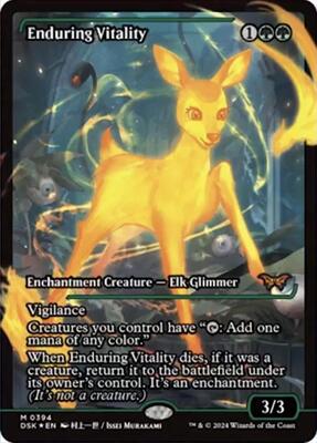 Enduring Vitality (Showcase) card from Duskmourn: House of Horror
