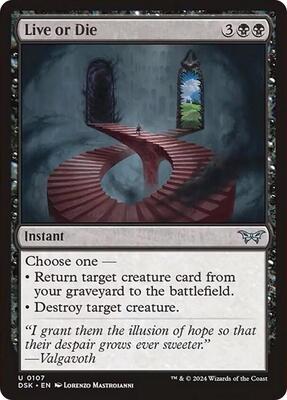 Live or Die card from Duskmourn: House of Horror