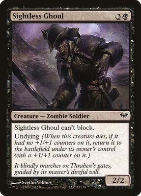 Sightless Ghoul card from Dark Ascension