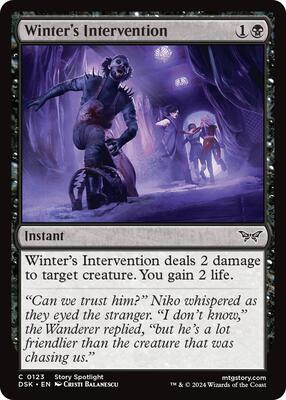 Winter's Intervention card from Duskmourn: House of Horror