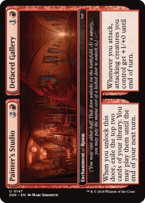 Painter's Studio // Defaced Gallery card from Duskmourn: House of Horror